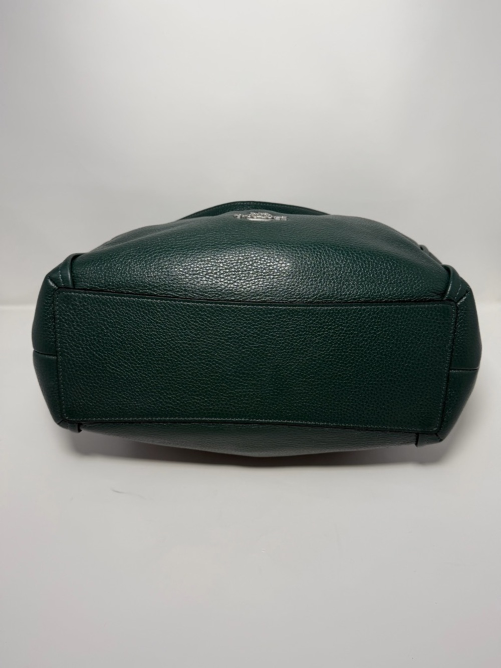 COACH C1454 Maya Pebble Leather Shoulder Bag Tote Ivy Green with Silver Hardware - Picture 9 of 15
